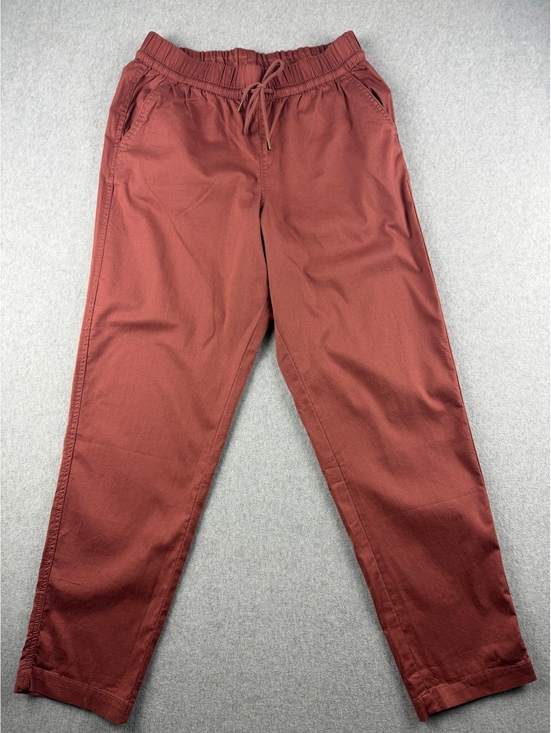 Pact Pants - Pact Daily Twill Pants Women M Rust Organic Cotton Stretch Pull On